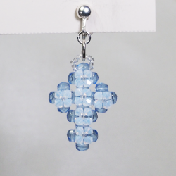 Clips  - Silver 925 - Earrings Pervenche - Clips  - Silver 925 - Argent 925